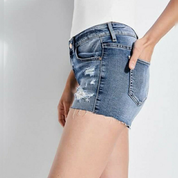 NEW GUESS Destroyed Skinny Cutoff Short SZ 27 - Picture 3 of 8